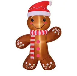 Christmas Gifts LED Gingerbread Man, Enchanting Christmas Decoration, 1.2 m Tall, with Accessories, 1.00 Piece per Unit