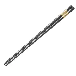 COOKER KING Black Alloy Metal Chopsticks Lightweight Chopsticks Dishwasher Safe - 12 Pairs 24cm