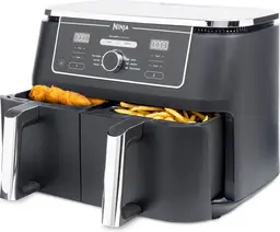 Ninja AF400EU Heteluchtfriteuse - 2 grote frituurmanden - 6 functies - 9,5 liter - 65% energiebesparing