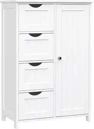 VASAGLE Badezimmerschrank Kommode – Holz, 4 Schubladen, Modell LHC41W