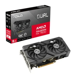 ASUS Dual Radeon RX 7600 EVO OC Edition 8 GB GDDR6 Gaming-Grafikkarte (AMD Radeon RX 7600, PCIe 4.0, 1x HDMI 2.1, 3x DisplayPort 1.4a)