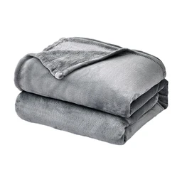 ochama Flannel Blanket, Nap Blanket - Ideal for Air-Conditioned Rooms, Grey Large Size 229*273 cm