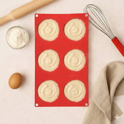 6 Rose Red Cake Mould