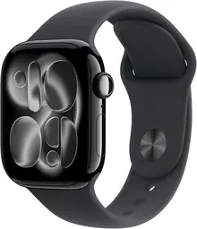 Apple Watch Series 11 GPS 42mm Jet Black Aluminium Case with Black Sport Band - S/M