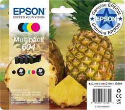 Epson 604 Tinte Ananas Multipack, 4-farbig Standard, XP-2200 XP-2205 XP-3200 XP-4205 WF-2910DWF WF-2930DWF WF-2950DWF, ReadyPrint Flex-Tintentarife, Original