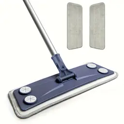 emmama Professioneller Mikrofaser-Wischmopp für Hartböden, Laminat und Fliesen, 4 Abschnitte, 61 Zoll langer Stiel, inkl. 2 waschbaren Wischpads, Haushaltsartikel für zu Hause, Haushalts-Highlights, Reinigungswerkzeuge