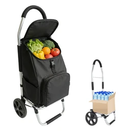 ochama Shopping Trolley / Grocery Cart | 43*103*37.5cm, comfortable handle, non-slip footrest, waterproof fabric, silent wheels