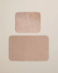 English Home Badematten-Set 60x100 cm + 50x60 cm Dunkelbeige