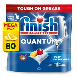 FINISH Quantum All In One Dishwashing Tablets Lemon 80 Pack