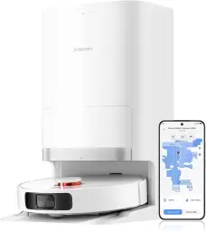 Xiaomi Robot Vacuum X20+ Staubsaugerroboter mit Wischfunktion & All-in-One-Station (6000 Pa Saugkraft; 140 Min Akkulaufzeit; Automatisch; Selbstreinigung, Entleerung, Trocknung & Wasserbefüllung; App/Steuerung)