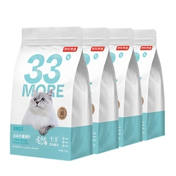 ochama×J.ZAO Litière pour Chat en Tapioca, Non Collante, Forte Absorption d’Eau et Agglomérante, 2,5 kg × 4 Paquets