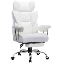GTPLAYER Gaming Chair GT205 with Footrest White