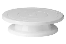 Essentials by Premier White Turntable Stand, Modern Turntable Stand, Desserts and Cake Stand, Stylish Revolving Cake Turntable