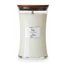 Wood Wick Candle Hourglass Linen 609g