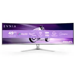 Philips Evnia Philips 8000 49M2C8900L/00 QD 48.9" Curved OLED Dual QHD 144Hz 0.03ms Gaming Monitor