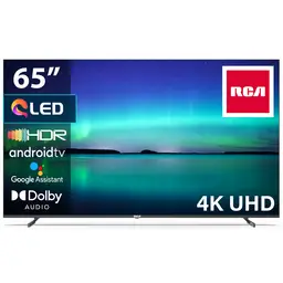RCA Android Smart TV | QLED 4K UHD | 65”/165cm | Frameless Design | Tripple Tuner DVB-T/T2/S/S2/C | HDMI x3, USB x2, CI+ | Voice control & streaming apps | Geassembleerd in Eindhoven | RAQ65UN3