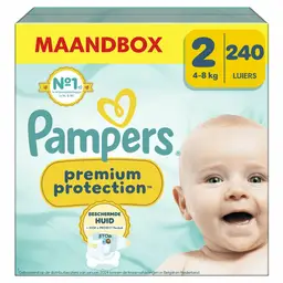 Pampers Premium Protection Luiers Maat 2 – 240 Luiers (Voordeelverpakking)