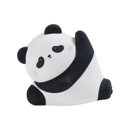 VIVREAL Panda Nacht Licht, wiederaufladbare 3 Ebene dimmbare LED Squishy Kindergarten Nachtlicht, Lebensmittelqualität Silikon Tier Nachtlampen niedliche Bettseite Touch Lampe für Stillen Kleinkind Baby Kinder Geschenke Dekor A038