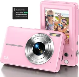 Songdian Pocket Camera 4K 64MP for Photography and Video 16X Zoom-pink
