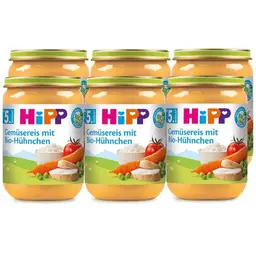 HiPP Vegetable Rice with Organic Chicken (from 5 months) Multipack 6 x 190 g