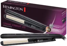 Remington Glätteisen Ceramic Straight (4-facher Schutz: antistatische Keramik-Turmalin-Beschichtung -gleichmäßige Wärmeverteilung, geringere statische Aufladung & seidiger Glanz) Haarglätter S3500