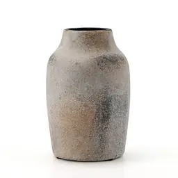 INPROB Keramikblumenvase im rustikalen Landhausstil, 1 Stück, 18 cm (7,2 Zoll), Boho-Vase für die Heimdekoration, Terrakotta-Vase für Wohnzimmer, Tisch, Regal, Kaminsims, Landhausstil, Grau