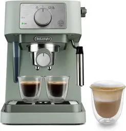 De'Longhi Stilosa Espresso Coffee Machine, 15 Bar, Compact, Green - EC260.GR
