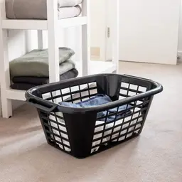 Addis Rectangular Laundry Basket - Black