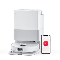 roborock Qrevo Edge Saugroboter mit Wischfunktion, Dual Anti-Tangle System, AdaptiLift Fahrwerk, 18.500Pa, FlexiArm Design für Kantenreinigung, beheizbarer Wischmopp, 75°C Heißwasser-Moppwäsche, "Hello Rocky", weiß