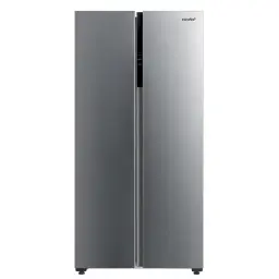 Midea-Comfee 460L Amerikanischer Kühl-Gefrierschrank, No Frost, Inverter-Kompressor, Doppeltemperaturkontrolle, LED-Display, Edelstahl, RCS609IX2 [Energieklasse E]