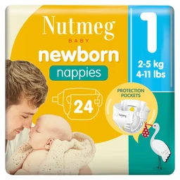  Nutmeg Newborn Nappies Size 1 24 Nappies