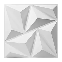 Art3d DIY 3D Wandpaneele PVC Fliesen – Wasserfeste strukturierte Dekoration für Wohnzimmer, Decke und Gaming-Bereiche (Weiß, 30cm x 30cm, 20 Fliesen)