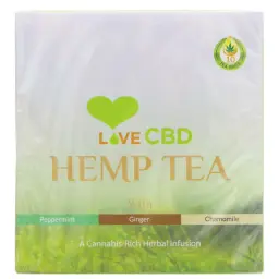 LOVE CBD - Hemp Tea - Peppermint, Ginger & Chamomile - 10 BAGS