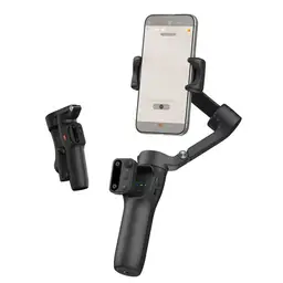 hohem Smartphone Gimbal Stabilizer – 3-Axis Anti-Shake, Detachable Remote Control, 11H Battery, Portable Foldable Design, Black