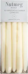 Nutmeg Home Tapered Candles Ivory 10 Piece