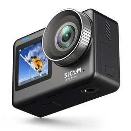 SJCAM SJ11 Active Dual Screen Action Camera 2.33 Inch Touch and 1.3 Inch Selfie Display 4K 30fps Video 6-Axis EIS Stabilization 5m Bare Body Waterproof 30m with Waterproof Case 100 Mins Battery 20MP