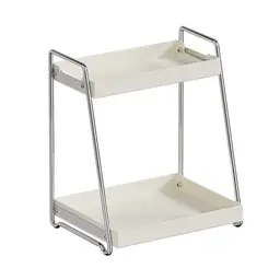 Maxcook Spice Rack Organizer for Countertop， 2-Tier Seasoning Jar Storage Rack with hooks for Kitchen Cabinet， Countertop Organizer ， 33*23*35cm  MCZW2092, New Year Sale , Top gift picks