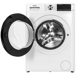 CHiQ 8kg Front Load Washer, White, A Energy Class, Extra-Wide 530mm Drum, 1400 RPM, Steam Wash, 1-Touch Smart Wash