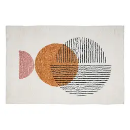 Atmosphera Weicher Kunstfell-Teppich, 90 x 60 cm, sortierte Farben