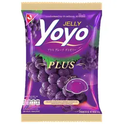 YOYO Gummy Jelly GRAPE PLUS Concentrated Grape Juice Filled Gummies 80g