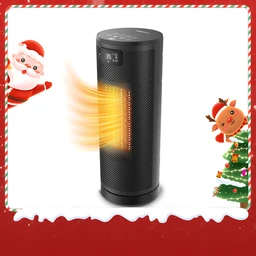 OmniHeat 1800 W Keramik-Ventilatorheizgerät mit Fernbedienung, 24-Stunden-Timer, 4 Heizmodi, Eco-Modus, 5–35 °C einstellbar, elektrischer Heizgerät mit Schwenkfunktion, Überhitzungs- und Neigungs-Schutz