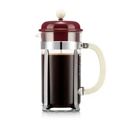 BODUM CAFFETTIERA 1L - 8 Cups - French Press Coffee Maker - Cranberry Red