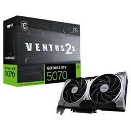 MSI GeForce RTX 5070 12G Ventus 2X OC - 12GB GDDR7 (28Gbps/192-bit), PCIe 5, Boost: 2542 MHz, HDMI 2.1b, DisplayPort 2.1b