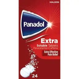 Panadol Extra Soluble Pain Relief Tablets 500mg 24ct