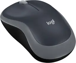 Logitech M185 kabellose Maus, 2,4 GHz mit USB‑Nano‑Receiver, bis zu 12 Monate Akkulaufzeit, 1000 dpi optische Nachführung, ambidextrisch, kompatibel mit PC, Mac und Laptop, Grau