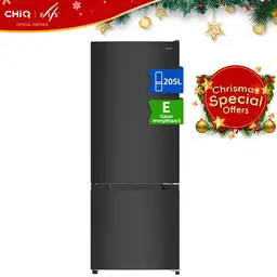 Réfrigérateur CHIQ FBM205L42 - 205L (153L fraîcheur + 52L congélateur) faible givre, classe énergétique E, niveau sonore de 39 dB, portes réversibles