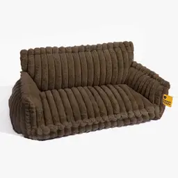 FUNNYFUZZY FUNNYFUZZY Large Washable Fluffy Orthopedic Soft Dog Sofa Bed - Dark Gray Size L