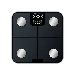 Intelligente Körperfettwaage, LED-Farbdisplay, erfasst 25 Körperwerte, hochpräziser Sensor, 180 kg Tragkraft