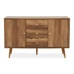 Interiors by Premier Sideboard Frida 3 Drawers Light Walnut