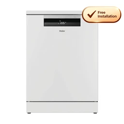 Haier I-Pro Shine Series 3 Freestanding Full Size Dishwasher XF 5C7M0W-80, 15 Place Settings, C Energy Class, White